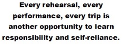 Pullout of 'Every rehearsal, every performance, ...